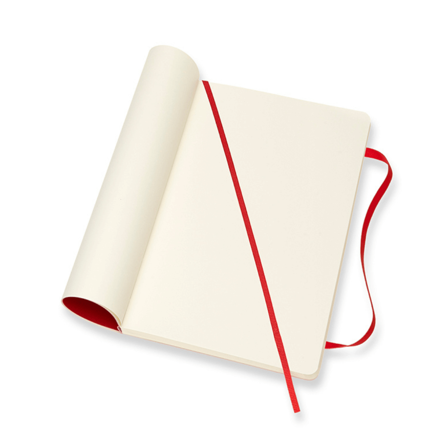 Libreta Clásica Grande Roja Hoja Blanca Pasta Suave