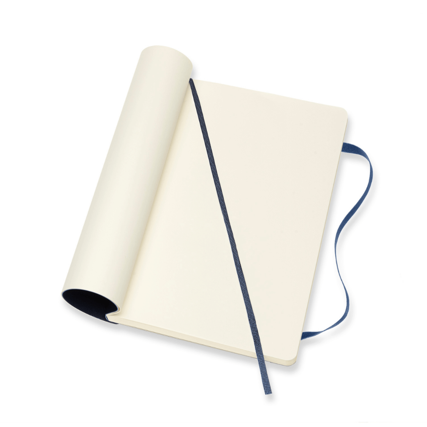 Libreta Clásica Grande Azul Zafiro Hoja Blanca Pasta Suave