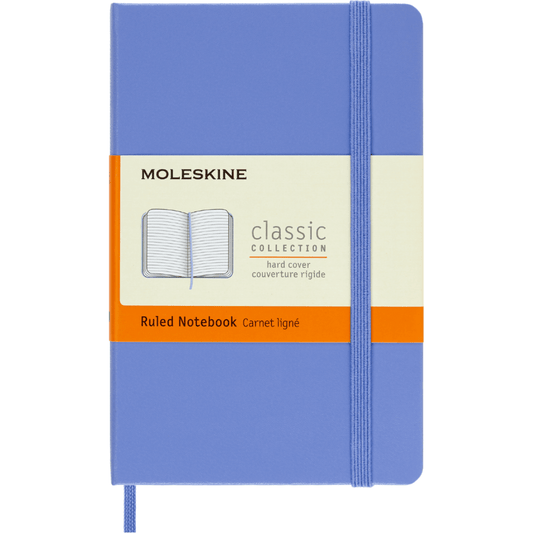 Libreta Clásica Bolsillo Azul Hortensia Hoja Rayada Pasta Dura