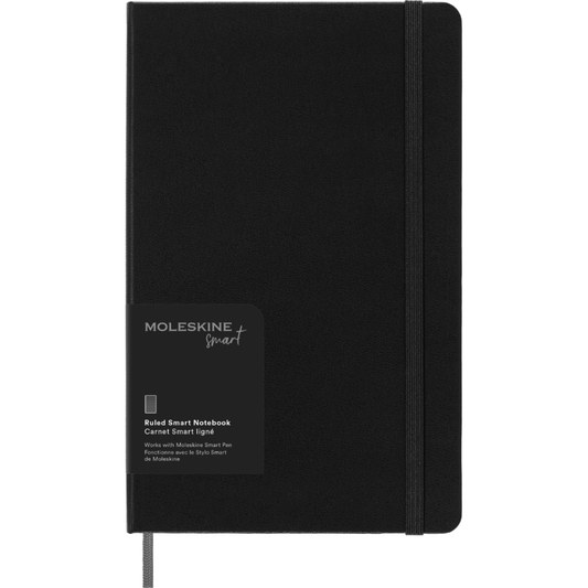 Libreta Smart Grande Negra Hoja Rayada Pasta Dura