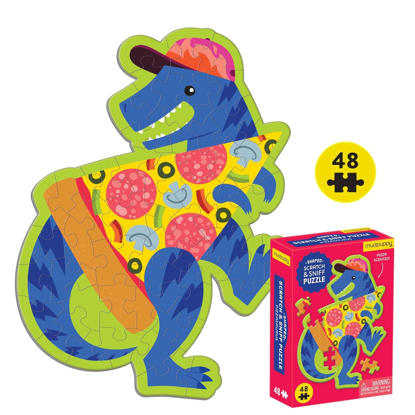 Rompecabezas Pizzasaurus 48 Piece Mini Scratch & Sniff