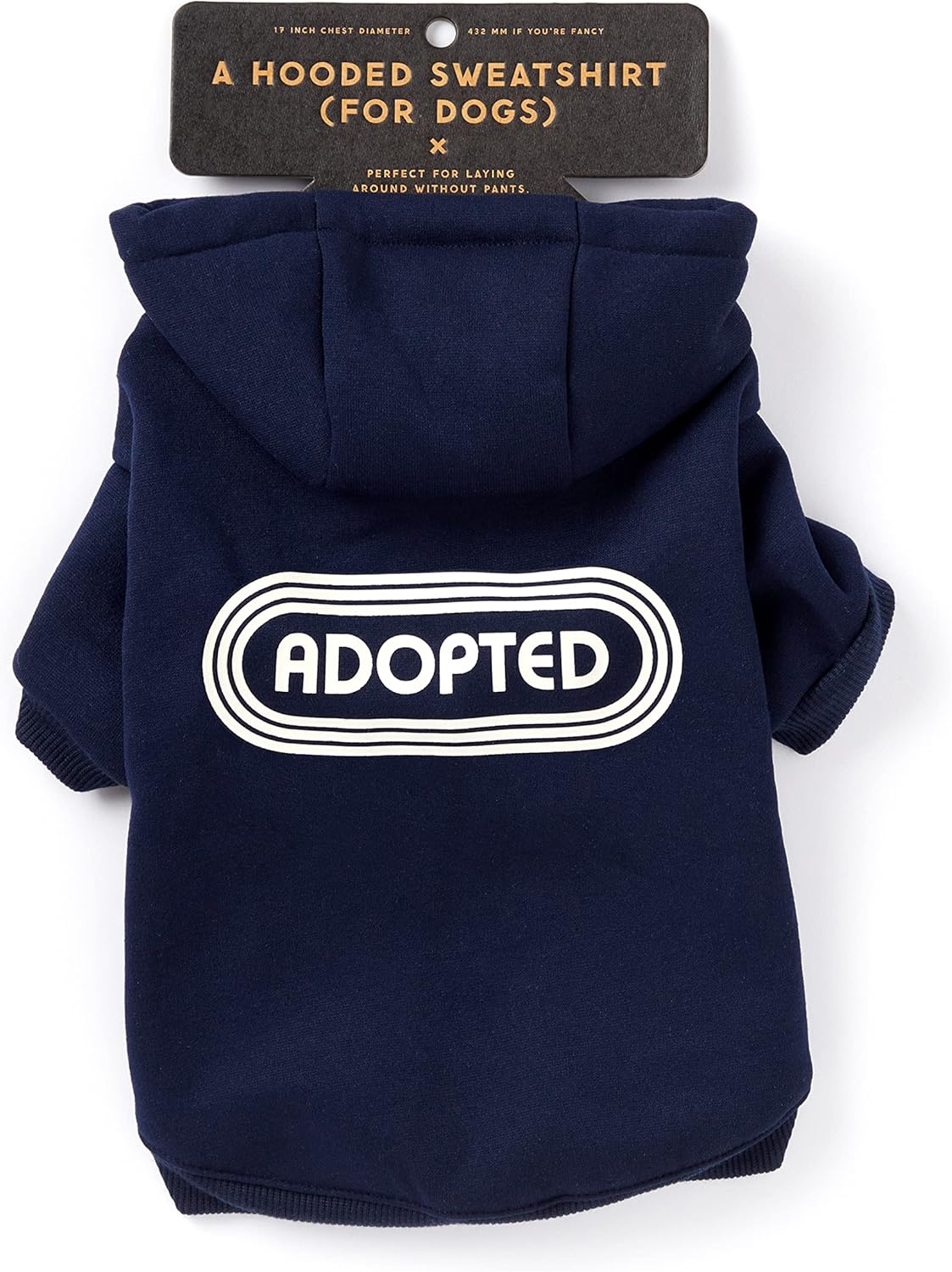 Adopted Dog Hoodie - Sudadera con capucha para perrito tamaño M (Mediano)