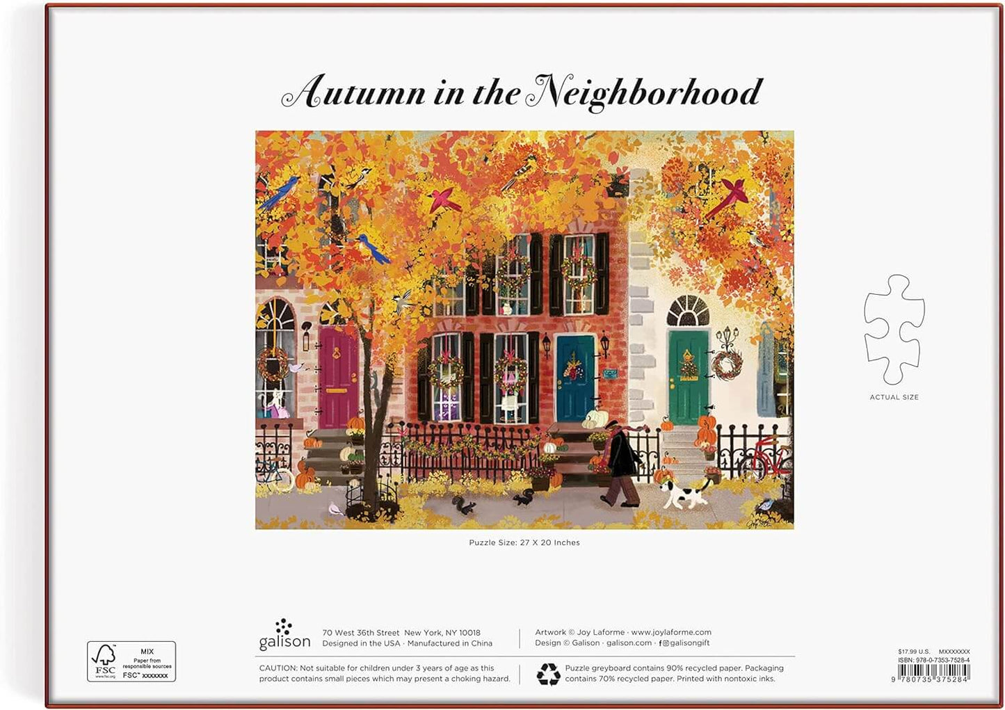 Rompecabezas Autumn in the Neighborhood 1000 Piece