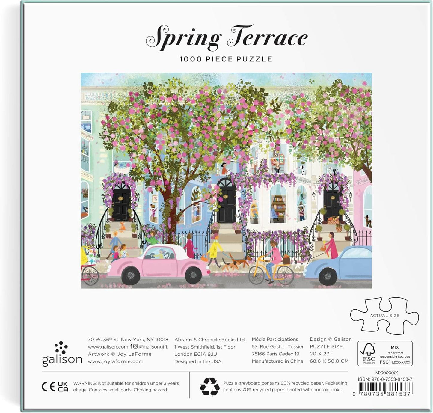 Rompecabezas Joy Laforme Spring Terrace 1000 piezas