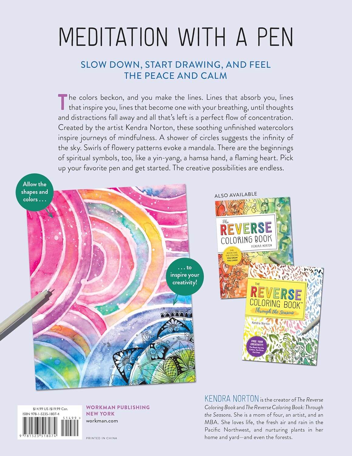 The Reverse Coloring Book™: Mindful Journeys