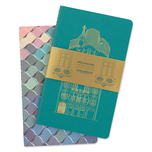 Set Cahier 2 libretas Casa Batlló Grande Hoja Blanca Pasta Suave