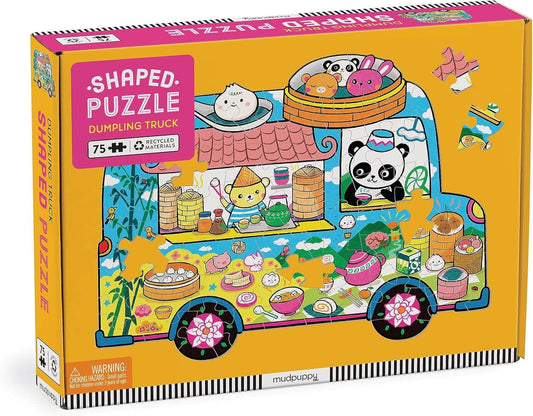 Rompecabezas Dumpling Truck 75 Piece Shaped Scene Puzzle