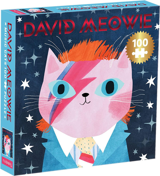 Rompecabezas David Meowie Music Cats 100 Piece Puzzle