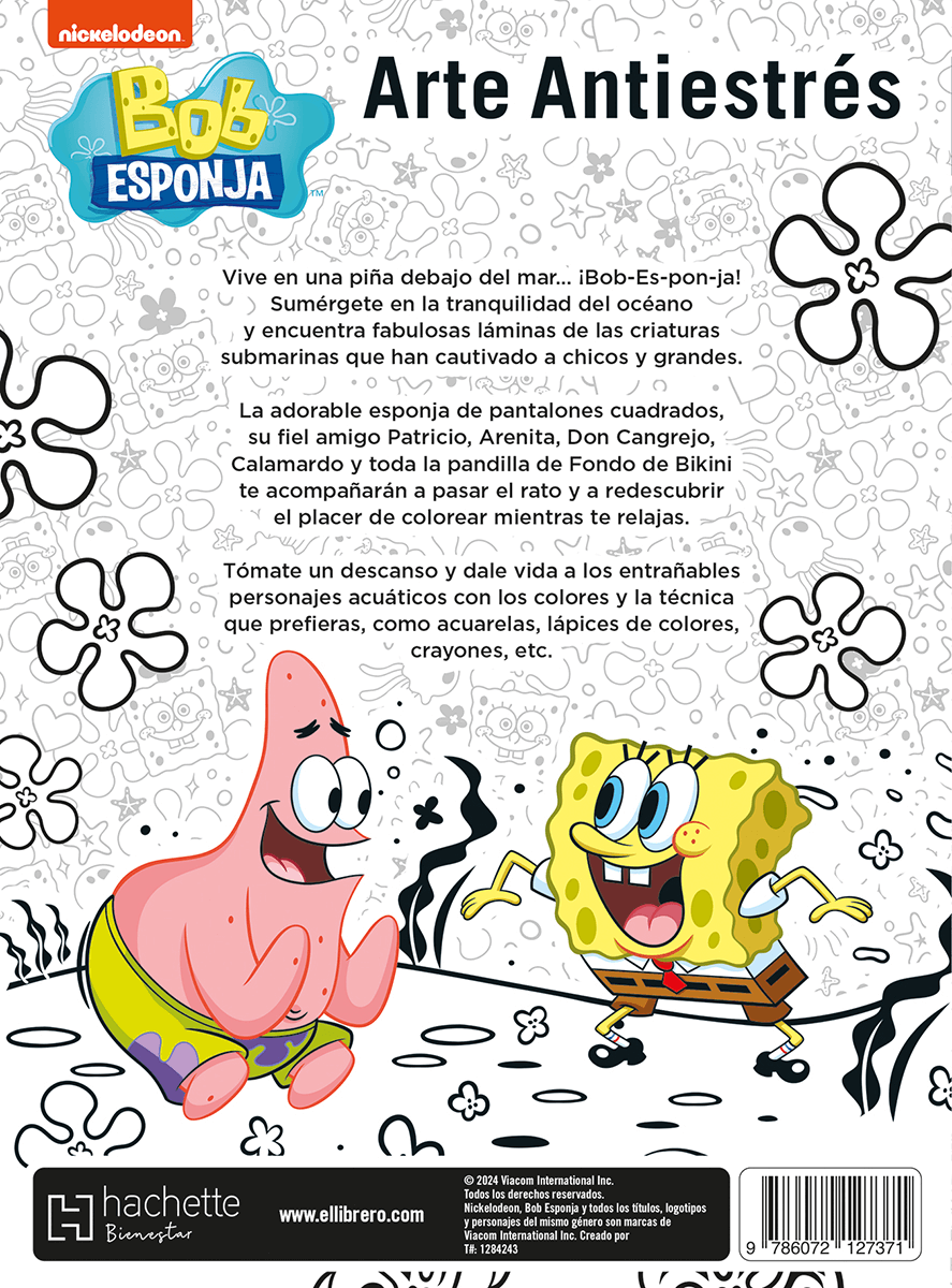 Arte Antiestrés SpongeBob para colorear