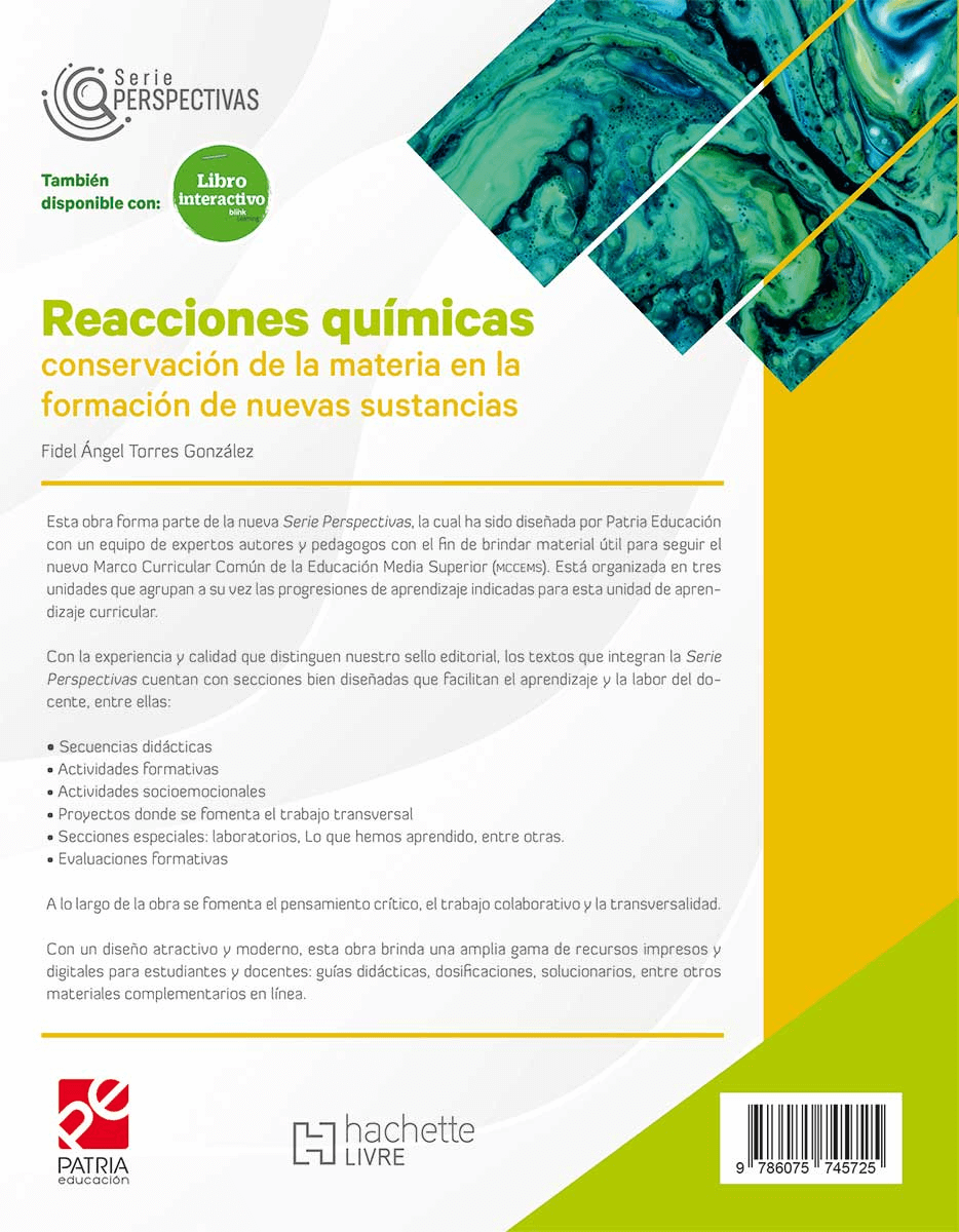 Reacciones químicas, conservación de la materia en la formación de nuevas sustancias. Perspectivas