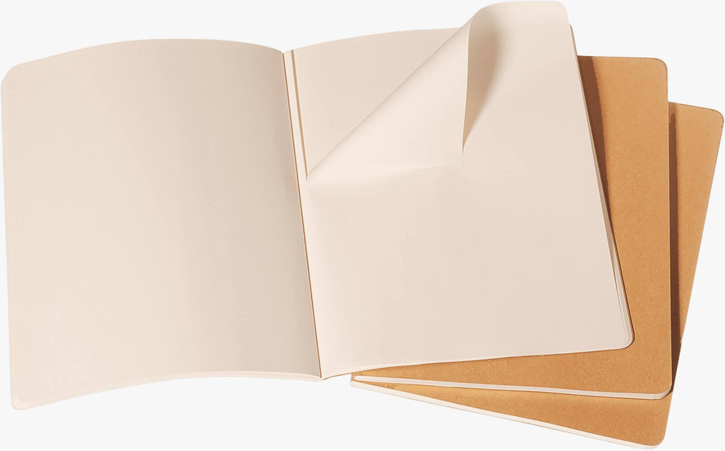 Set Cahier 3 libretas Extra Grandes Kraft Hoja Blanca Pasta Suave