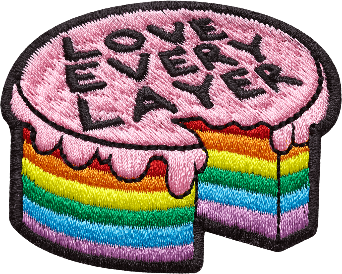 Parche bordado con adhesivo "Love Every Layer"