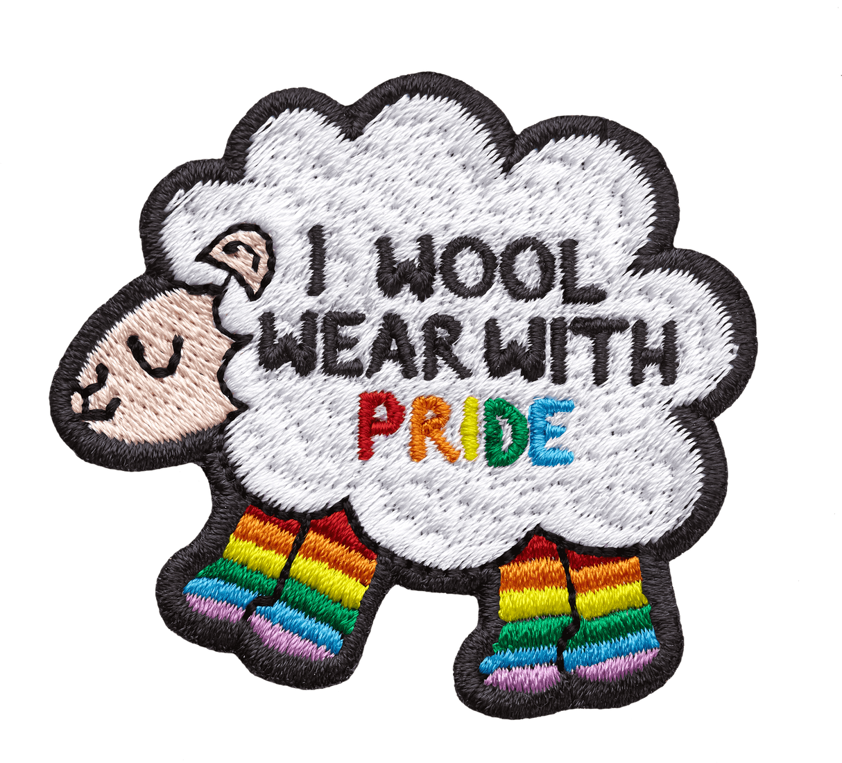 Parche bordado con adhesivo "I Wool Wear with Pride"