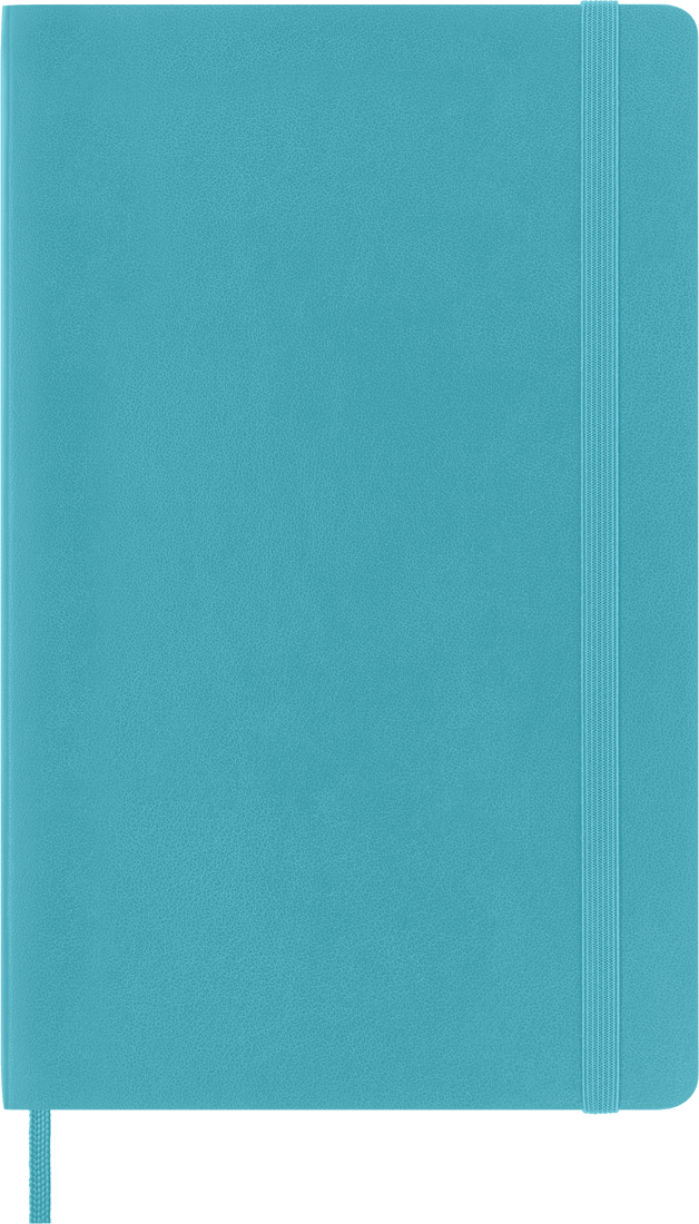 Libreta Clásica Grande Azul Arrecife Hoja Blanca Pasta Suave