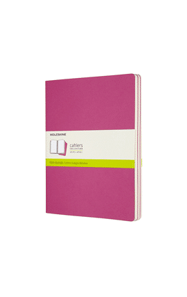 Set de 3 libretas extra grandes rosas cinético hoja blanca pasta suave