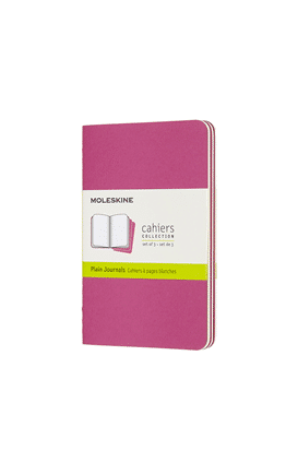 Set de 3 libretas de bolsillo Rosa Cinético hoja blanca pasta suave