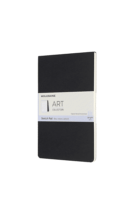 Sketch pad grande negro hoja blanca pasta suave