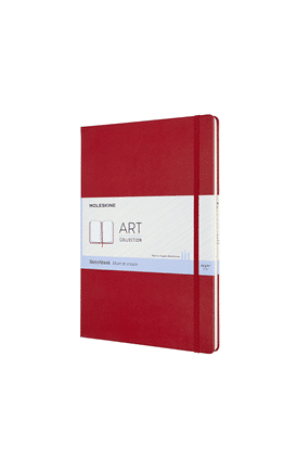 Sketchbook A4 rojo hoja blanca pasta dura