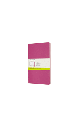 Set de 3 libretas grandes rosas cinético hoja blanca pasta suave