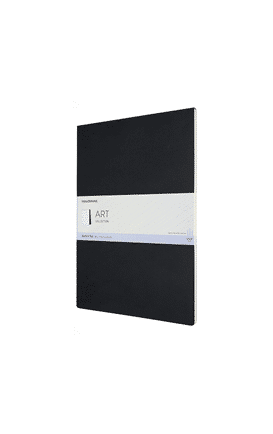 Sketch pad A3 negro hoja blanca pasta suave