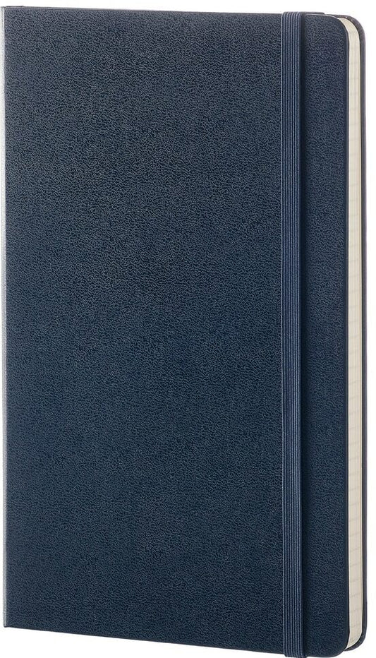 Libreta clásica grande azul zafiro hoja rayada pasta dura