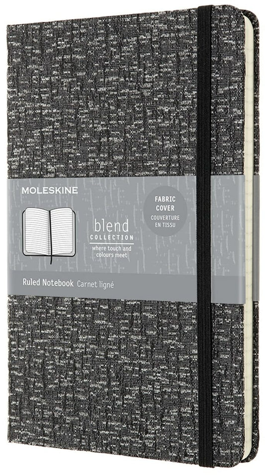 Libreta blend grande gris hoja rayada pasta dura