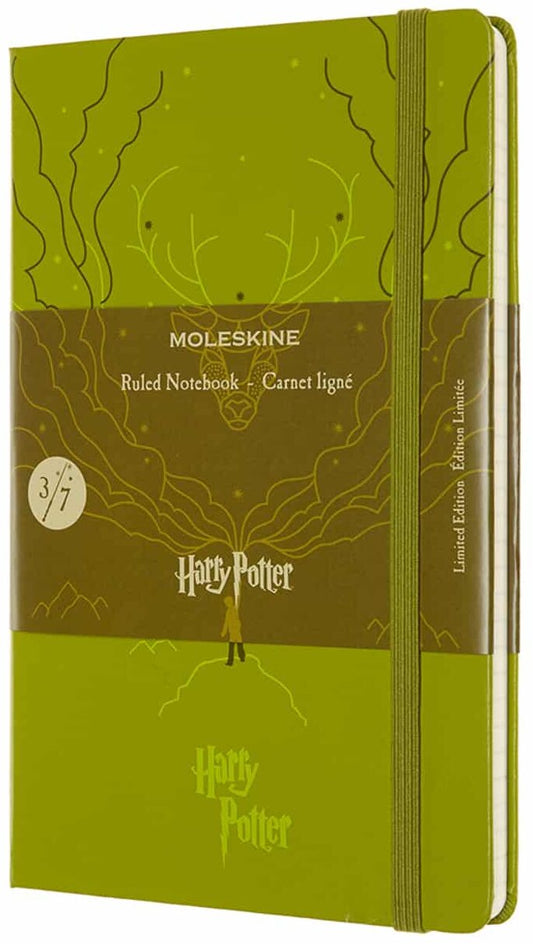 Libreta Harry Potter grande verde hoja rayada pasta dura