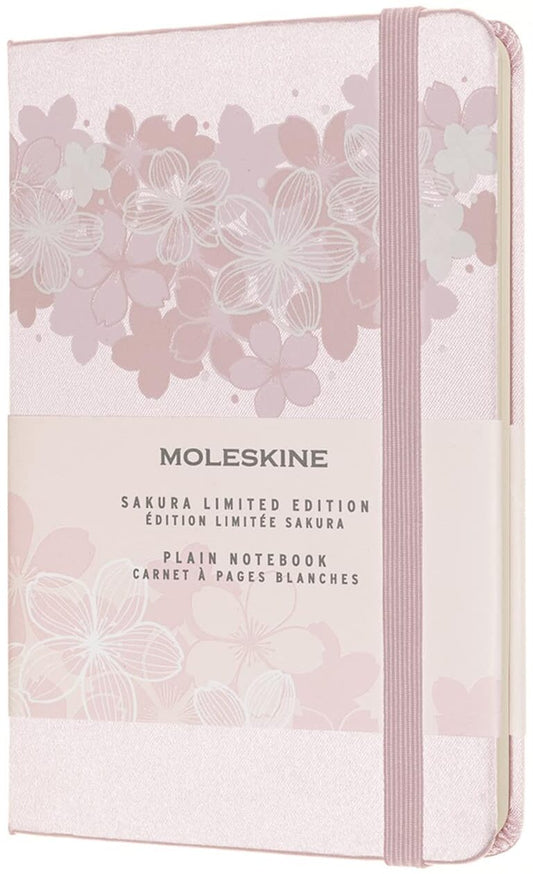 Libreta Sakura de bolsillo rosa claro hoja blanca pasta dura