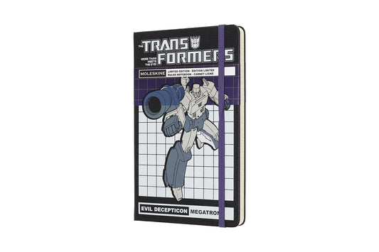 Libreta Transformers grande Megatron hoja rayada pasta dura