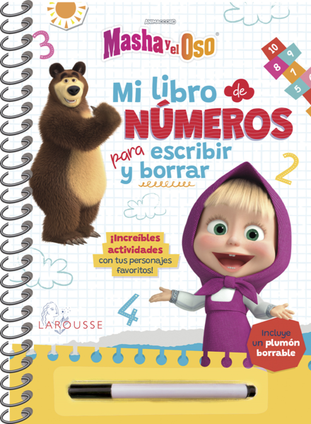 Masha y el Oso. Mi libro de números para escribir y borrar