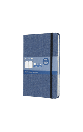 Libreta denim grande azul amberes hoja rayada pasta dura