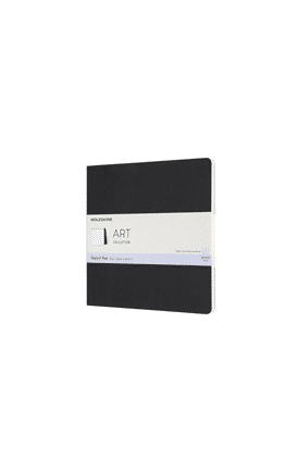 Sketch pad cuadrado negro hoja blanca pasta suave