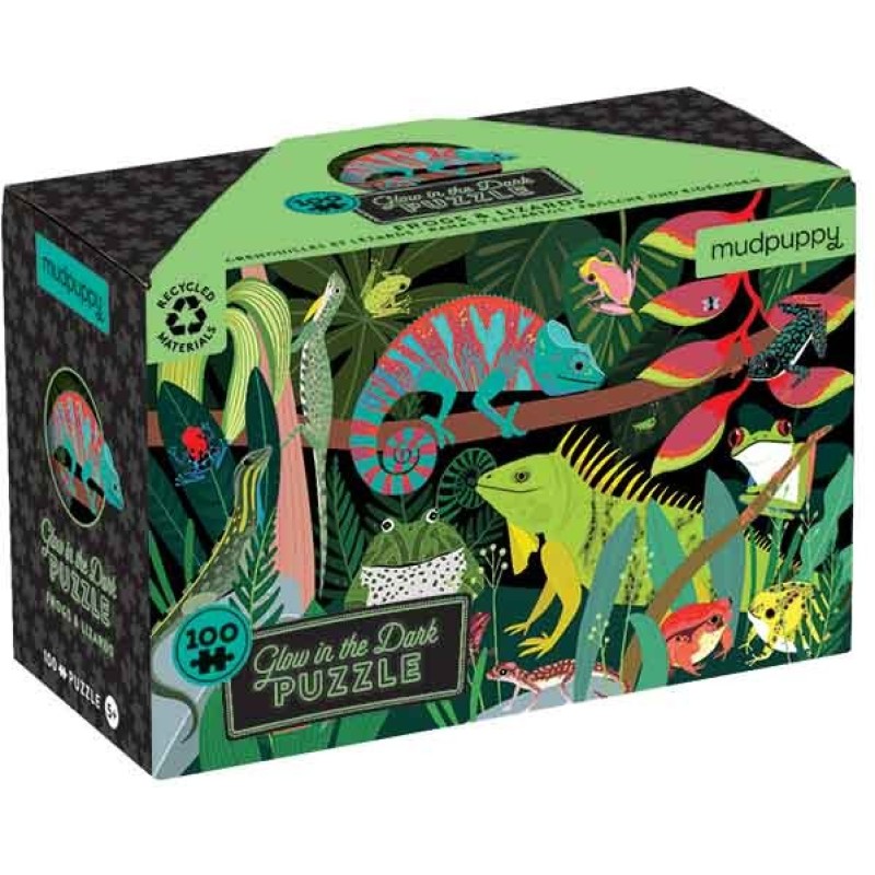 Rompecabezas Frogs & Lizards Glow in the Dark Puzzle